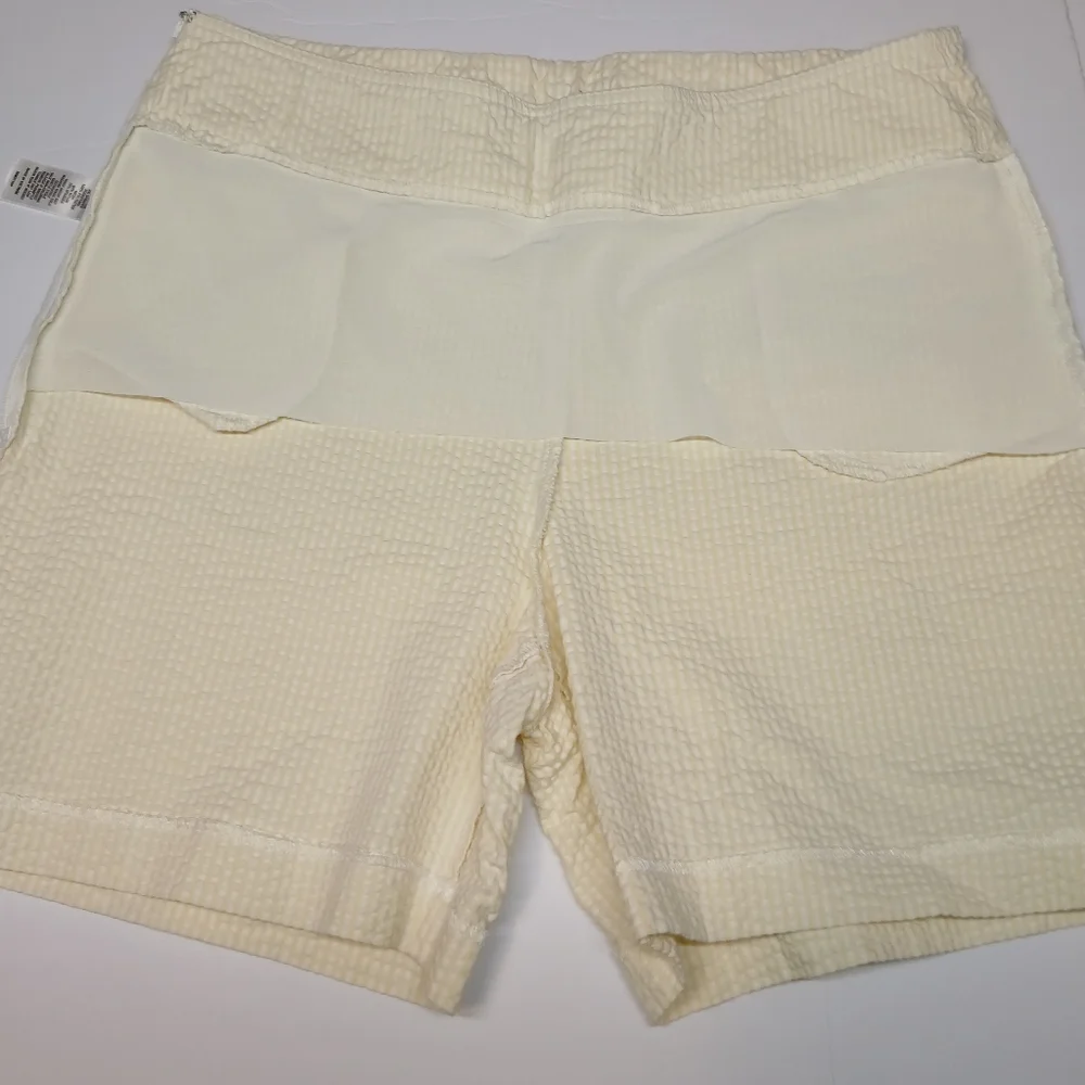 Kim Rogers Yellow Seersucker Shorts – Size 10 - Picture 6 of 9
